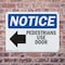 Signmission Pedestrians Use Door OSHA Notice Sign, Plastic, 10in W x 7in L, 2PK OS-2PACK-NS-P-710-L-17169 - alternate 3